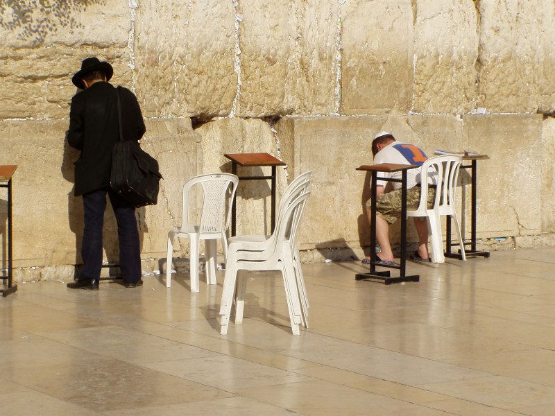 Israeliani in preghiera al muro del pianto - Jewish worshipers at the Western Wall